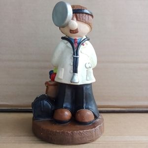 Vintage 1975 Doctor 9" Plaster Statuette
